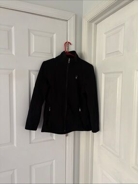 Spyder Black Full-Zip Utility Fleece Jacket